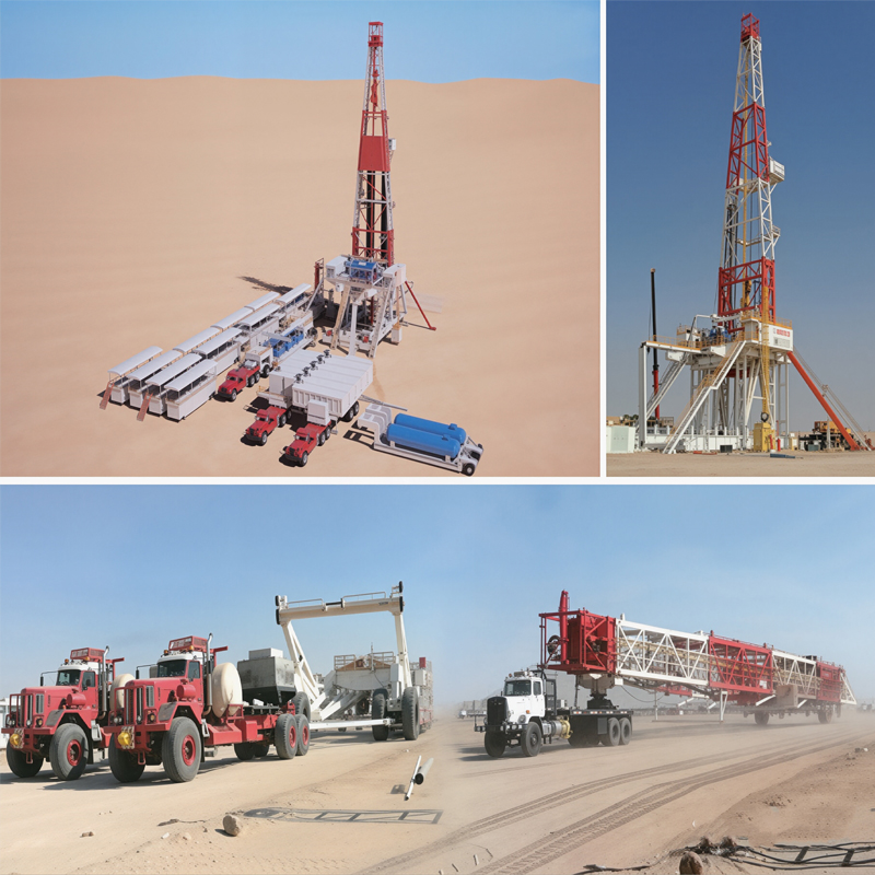 Desert fast moving drilling rig oilfield equipment