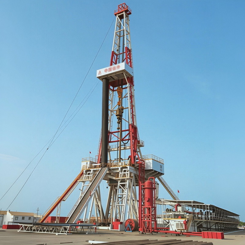 ZJ90D drilling rig operating in an oilfield wellsite