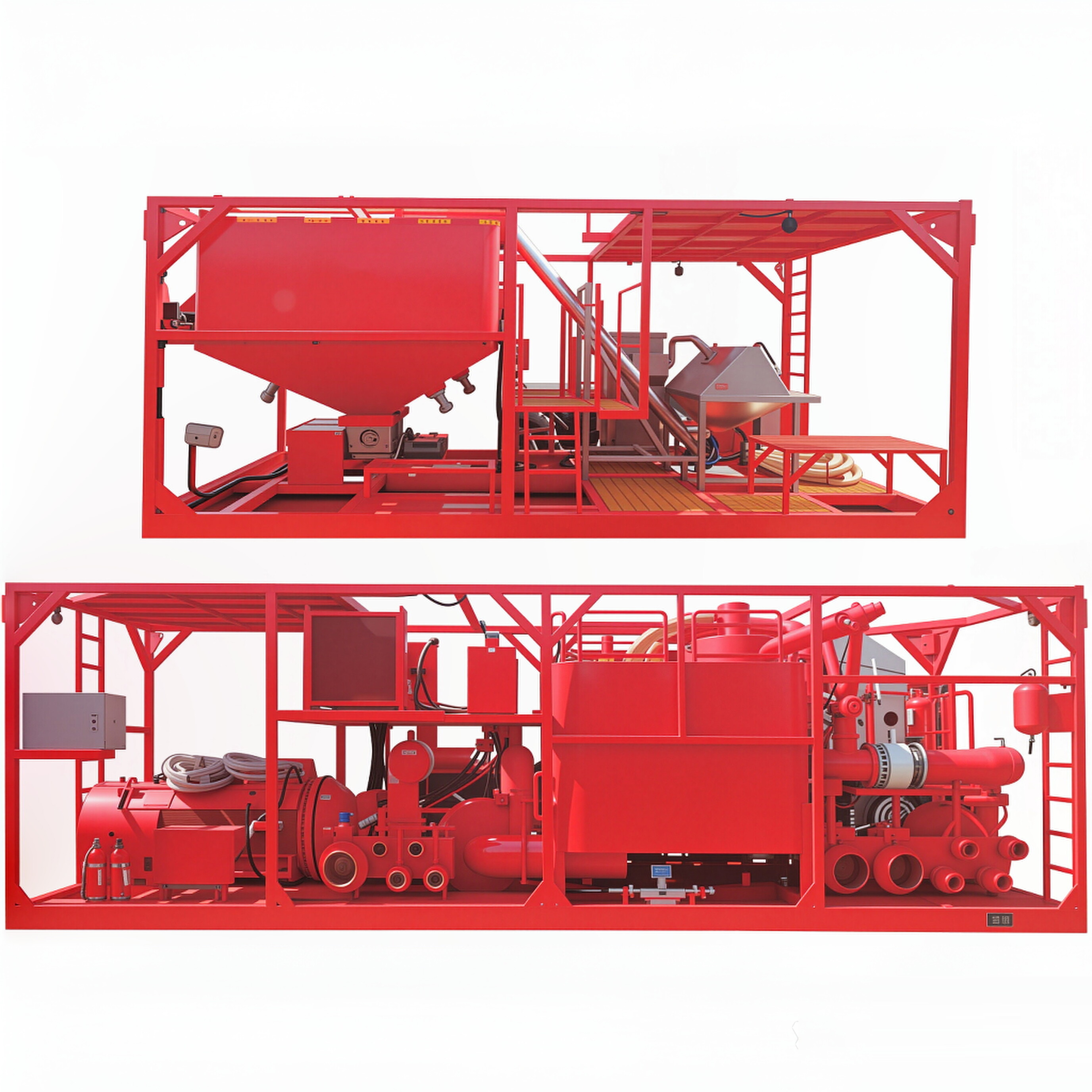 Full electric drive fracturing continuous mixing skid oilfield equipment
